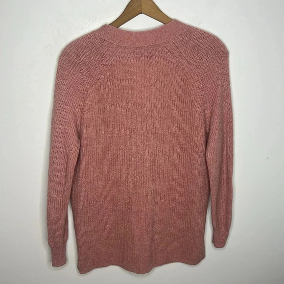 Madewell Lyle Merino Wool Blend Ribbed Henley Buttoned Sweater - Picture 6 of 11